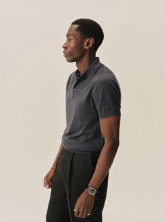 Faded Indigo Como Cashmere Polo